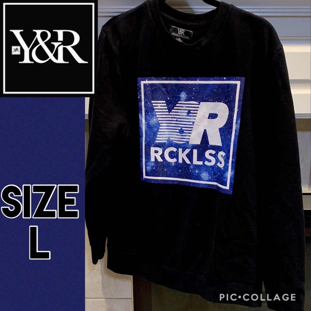 Young & Reckless Chase Dreams Mens Sweatshirt Galaxy Black Size L